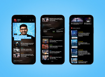 Mobile World Live Concept homepage mobile news ui ux