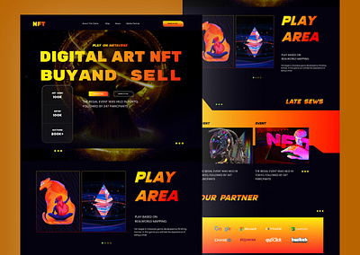 NFT LandingPage bitcoin card crypto currency design ethereum fashion futureswap home modern nft nft landingpage trading ui uiux ux wallet website