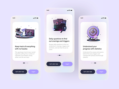 Forgo Onboarding : Quit Smoking App branding design dribbble best shot figma illustration logo quitsmoking smoke smoking typography ux vector