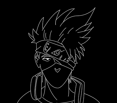 Kakashi Hatake anime graphic design pentool