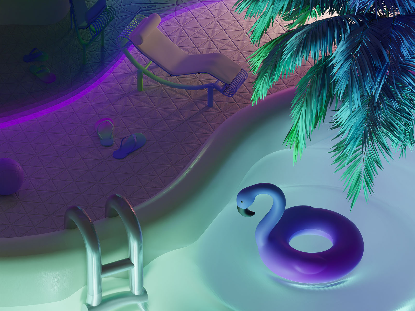 A Calm summer day - 3D Illustration