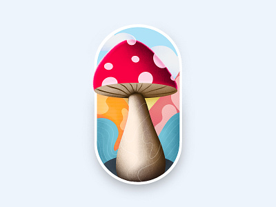 Mushroom 2d abstract adobe adobe illustration adobe photoshop art artwork clean colorful creative design designer digital art flat graphic design illustration minimal modern simple vector