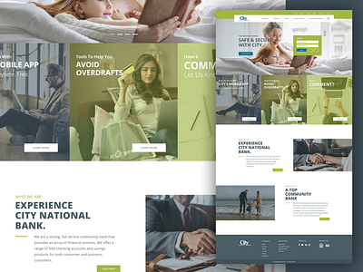 CITY NATIONAL BANK graphic design ui web design