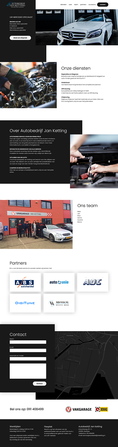 Freelance - Website homepage branding car home page landing page website