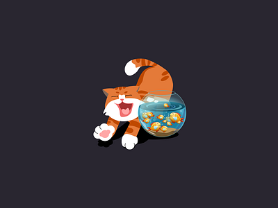 ginger cat cat character design figma game illustration vector