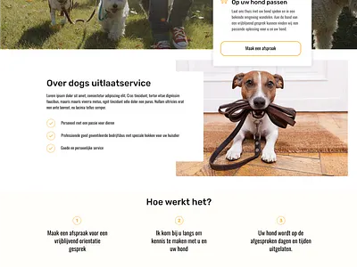 Freelance - Homepage for dog walking service branding design dog homepage landing page logo ui walking