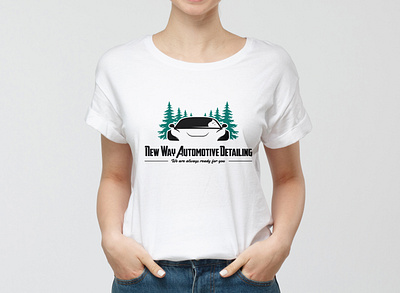 Logo-Design-Unique-Pine tree-Auto-Detailing-Car-Service-Luxury auto best branding business car design detailing graphic design illustration logo logo design luxury pine tree professional property service shine top unique vector