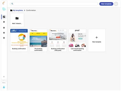 Maxxton - Navigation of email templates app design email graphic design navigation saas template ui