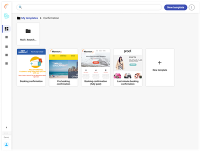 Maxxton - Navigation of email templates app design email graphic design navigation saas template ui