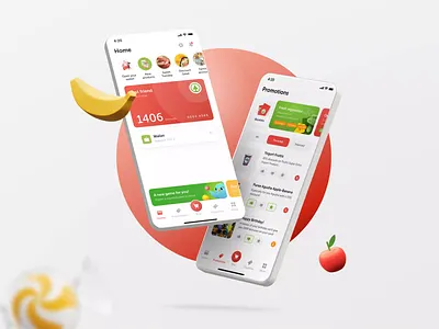 Friend's Club App (SPAR) animation app clean e commerce e commerce app food interface ios market mobile app mobile ui online shop red shop superapp supermarket ui uiux ux
