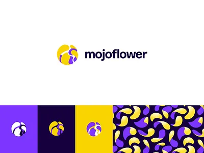 Mojoflower blockchain branding colorful contracts finance flourish flower garden mojo pattern purple sketches smart contracts stellar