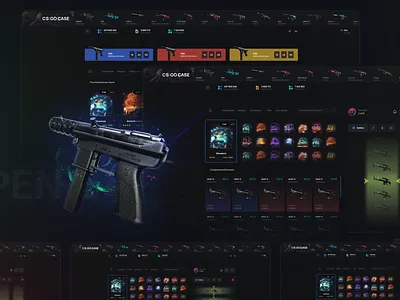 Gambling / CS:GO - Open Case (game UX/UI) block chain casino crash crypto cs go dark ui dashboard digital nox gambling game design game graphics illustration nft nft game open case roulette slot game tether ui wheel