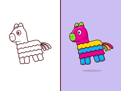 #CatalystTutorial Pinata🪅 balloon birthday candy children colorful cute doll donkey festival fun icon illustration logo paper party pinata rainbow sketch tutorial unicorn