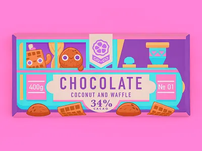 Chocolate Packaging 2d brand design branding candy character character design chocolate design identity design illustration packaging packaging design product product design sweets
