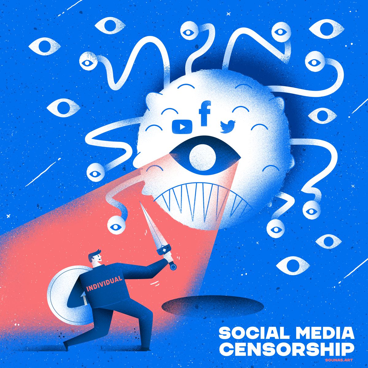 Social Media Censorship N3 The Eye Of The Beholder By Elias Sounas On Dribbble