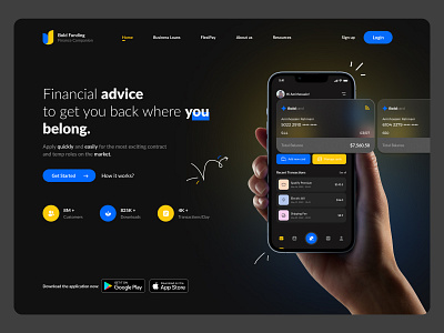 Financial Landing banking banking landing design finance finance landing financial financial landing landing minimal modern ui ux website