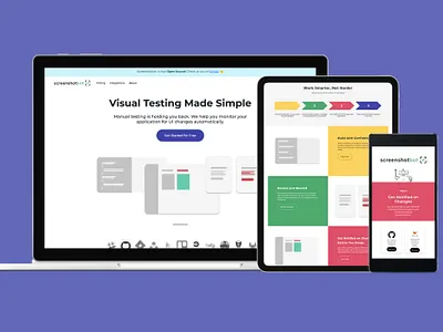 Screenshotbot: Responsive Marketing Web branding design desktop figma illustration logo marketing mobile responsive ui uidesign uxdesign web website