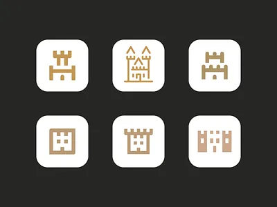 Castle app icon sketches app app icon castle castles design icon icons illustration logo minimal minimalism minimalist vector