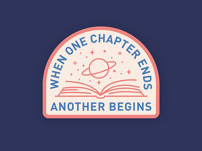 New Chapter Badge badge badge design book branding chapter design hay hayhaily logo logo design logo mark new chapter planet space vector