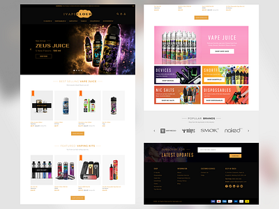 Ui Design for a E-commerce Website black brand branding buy cigar design dispossable ecommerce figma graphic design logo mockup online photoshop shop smoke store ui vape vaping