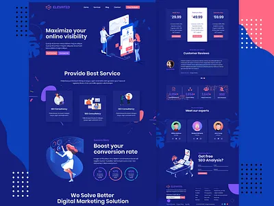 Digital Marketing wr adobe xd digital digital agency digital marketing website figma graphic design homepage landing landing page marketing website psd psd template ui uiux ux web design web ui website website design