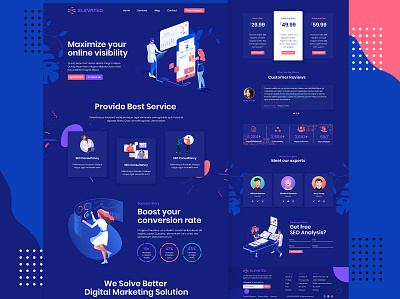 Digital Marketing wr adobe xd digital digital agency digital marketing website figma graphic design homepage landing landing page marketing website psd psd template ui uiux ux web design web ui website website design