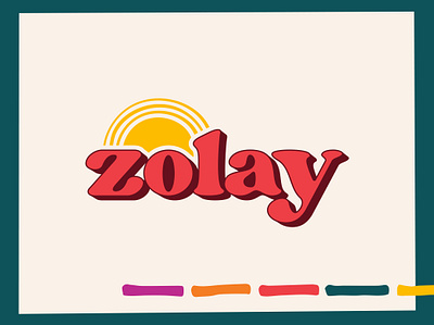 Zolay Brand Mark beach branding color culture design hay hayhaily illustration la logo logo design logo mark media sun vector zolay