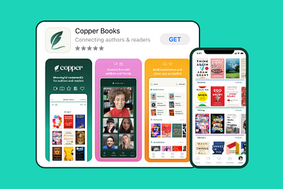 Copper Books: iOS App app books brand branding design designsystem figma ios iosapp logo mobile native socialmedia ui uidesign ux uxdesign visuals zerotoone