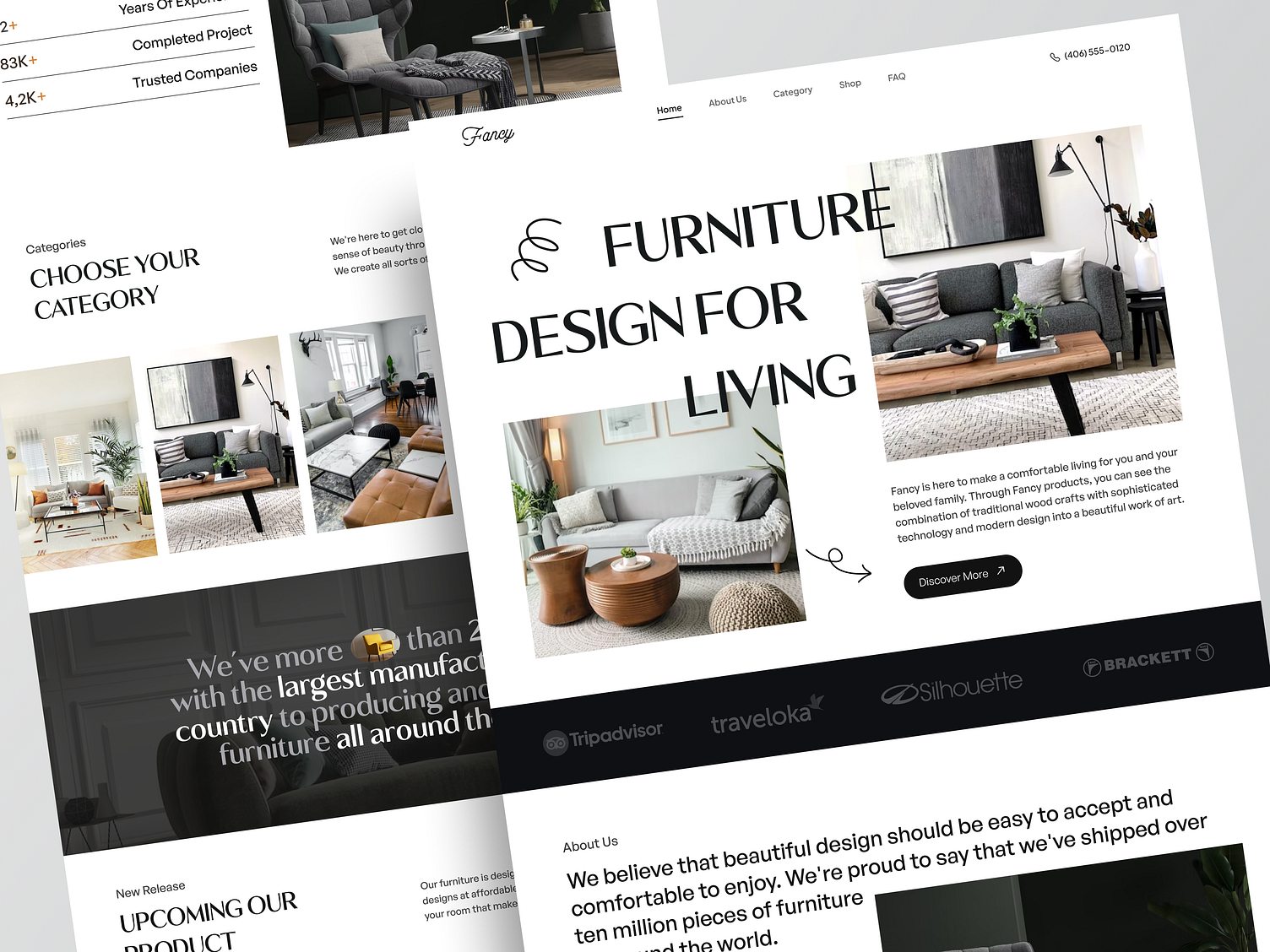Fancy Furniture website landing page by Renalda Aji for Keitoto on