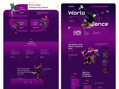 Purple Dance School creative dance dancechallenge dancers danceschool dancing design housemusic logo musica typography ui use interface user experience userinterface ux webdesign