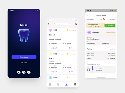 Kiwid App - Redesign concept app brazil clean clinic dental minimalism product redesign teeth user interfacem ux