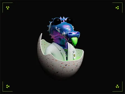 NFT Radioactive Crocs Club – 3D Baby Crocs 3d 3d animation 3d illustration animation bitcoin crypto design finance graphic design illustration motion graphics nft