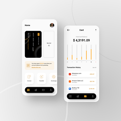 Banking App app app ui banking clean ui design finance interface mobile mobileapp mobileui simple clean interface ui