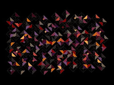 Geometric movement background black colorful geometric graphic orange purple red square