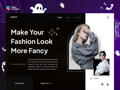 Mofa - Ecommerce Hero Section Concept capi creative design ecommerce fancy fashion hero section herosection web website