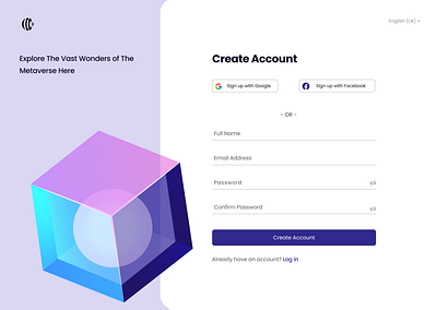 Sign Up Page design ui