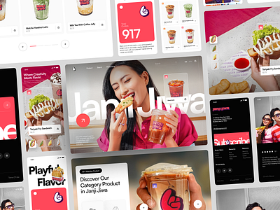 Janji Jiwa - E-commerce Website Mobile Responsive bold branding coffee design e commerce fnb landing page minimal mobile rebranding responsive ui ui design ui visual design uiux web design website