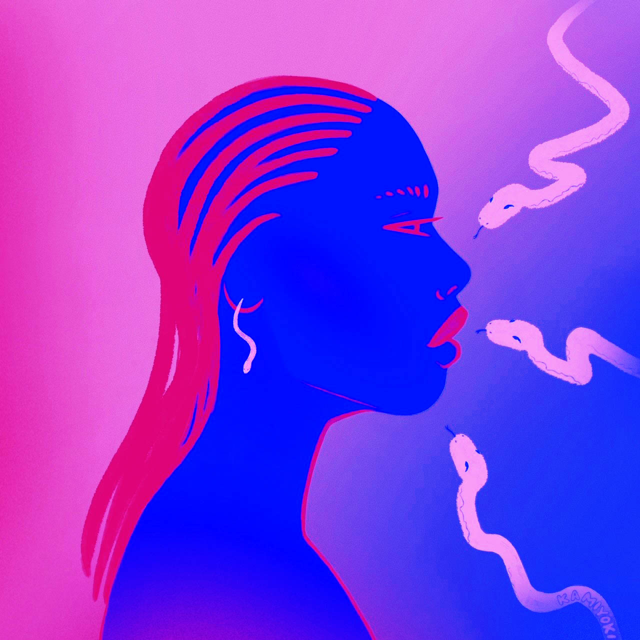 Snakes art design illustration procreate