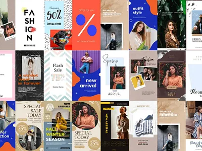 Fashion Instagram and Pinterest templates fashion fashion templates instagram templates