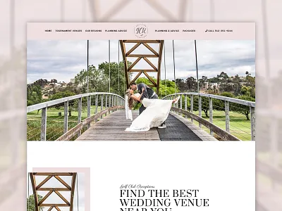 Golf Club Receptions Website Design graphic design homepage website