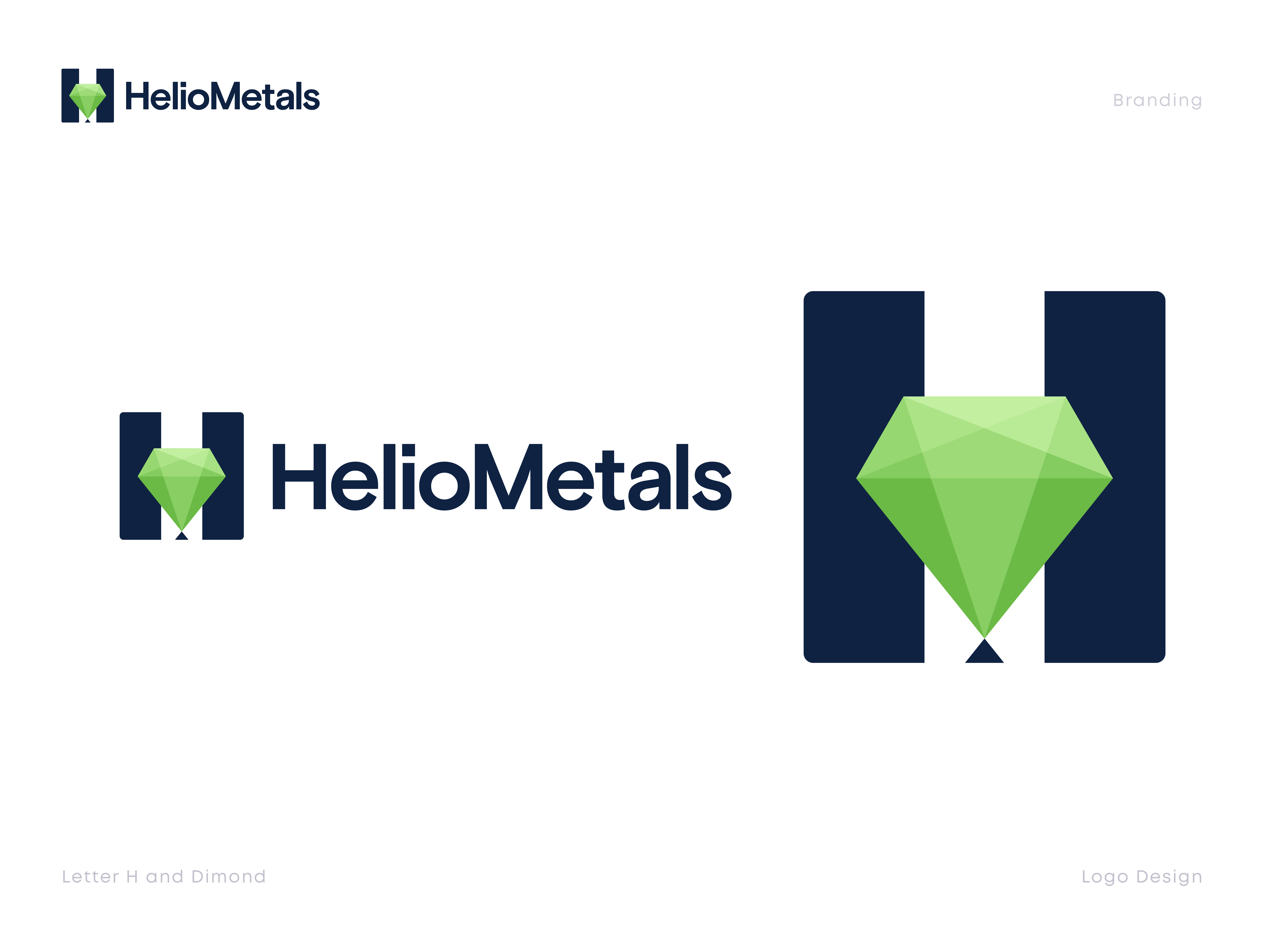 Helio Metals Logo brand brand identity branding conceptual logo creative logo daimond h logo design identity letter h logo logo logo design logo mark logo type logodesign logos metals minimalist modern logo symbol vector
