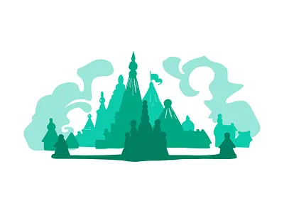 Emerald city of Oz adobe adobe fresco background bg fresco illustration oz sketch