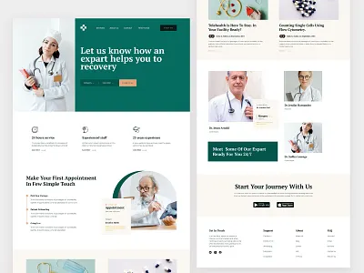 Telemedicine Website appointment blog contact us header hero image telemedicine uiux web ui website