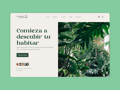 Casa jardín branding figma free hero organic plant ui web