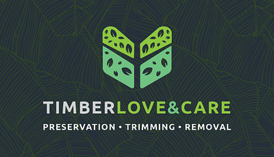 Timber Love & Care arborist business cards eco friendly gardening horticulture landscaping logos natural beauty pruning tree care tree experts tree love tree services tree trimming