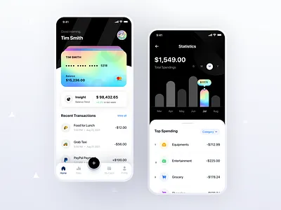 Finance Mobile App analytics bank bank app banking banking app card design finance finance app financial fintech mobile mobile app mobile app design money money transfer transactions transfer ui wallet