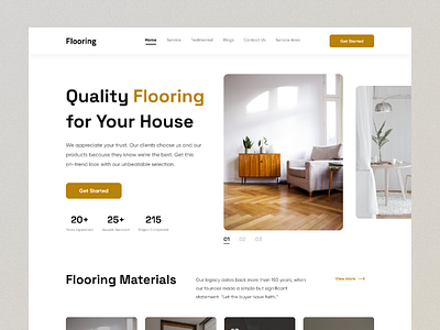 Flooring Services Website app design branding dashboard design flooring illustration landing page logo search services ui ux web app web header website
