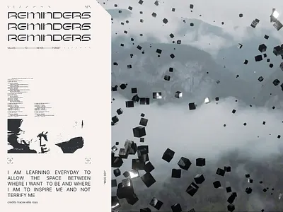 daily reminders © 3d animation anime bold cyperbunk text graphic multimicah sci fi