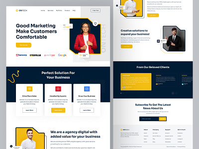 Digital Agency Landing Page Template agency business cpdesign creative agency design digital agency landing page marketing theme trending ui ui design ui ux user experience user interface ux design web web design web designer web template