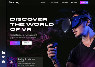 VR web design ui branding design figma ui ui ux ux web webdesign